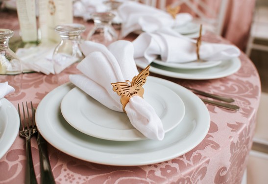 serviettes de table élégantes