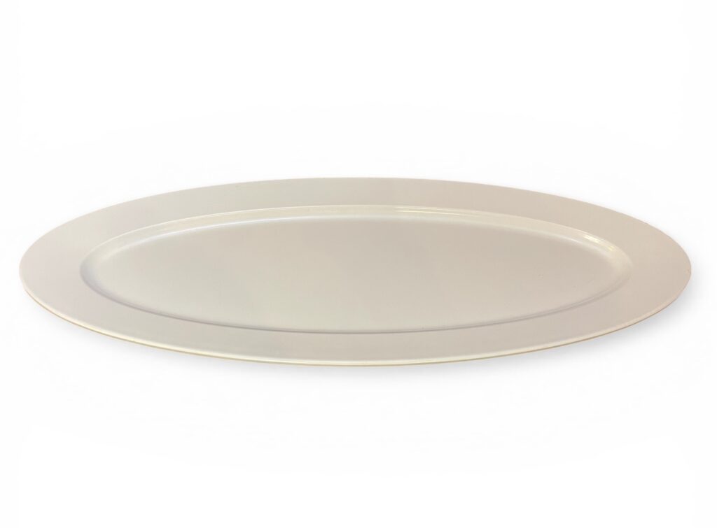 Plateau oval blanc