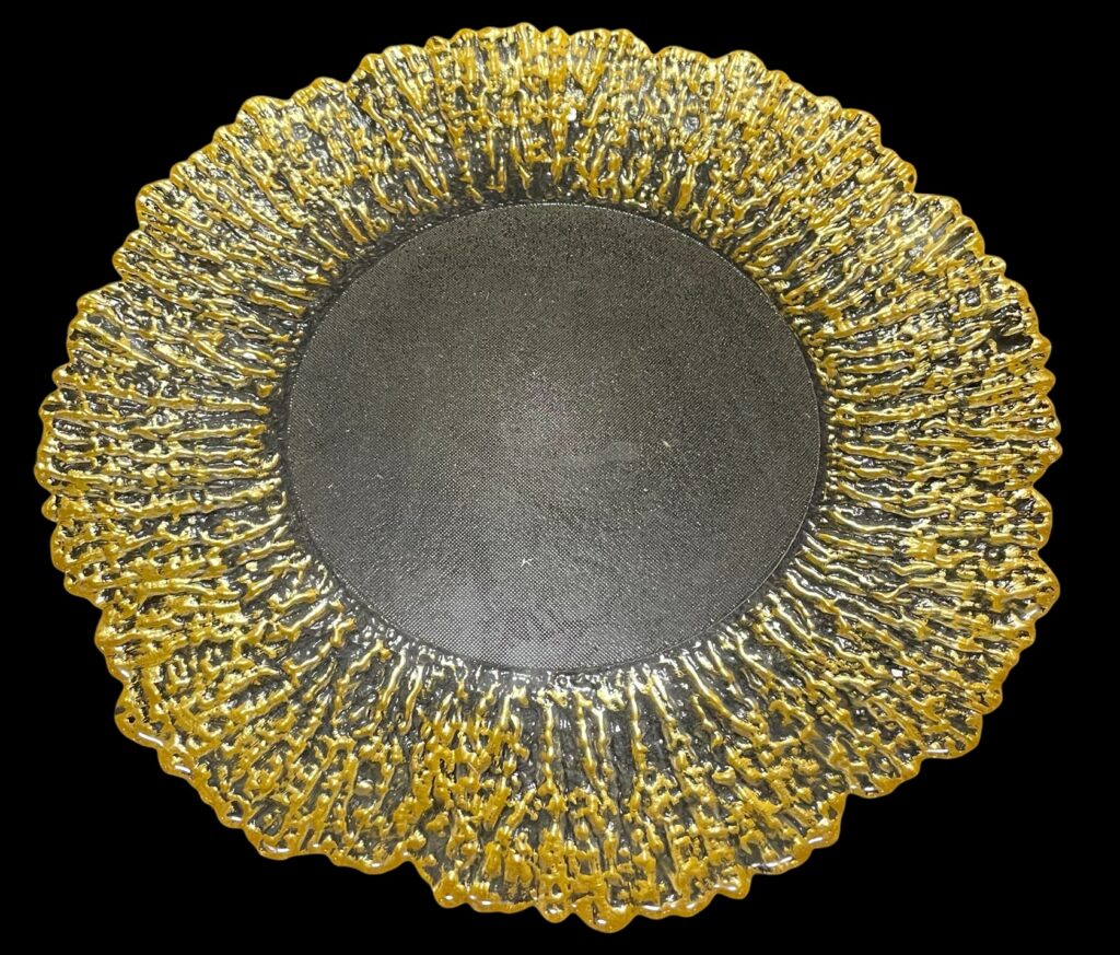 Set de table perlé or transparent